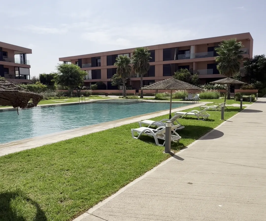 Piscine d'une résidence à Noria, Marrakech